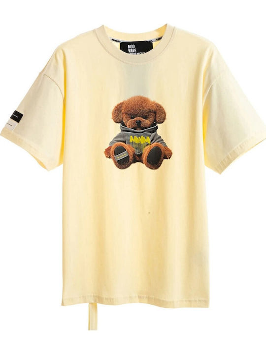 Mod Wave Movement Teddy Тениска Бежова