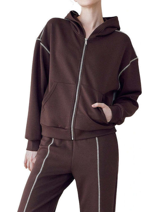 Ustyle Brown Tracksuit Set
