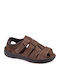 Leder Herrensandalen in Braun Farbe