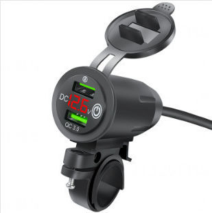 Încărcător Motocicletă Pa4648k Usb Qc3.0 Ecran Tensiune și Capac Rezistent la Apă