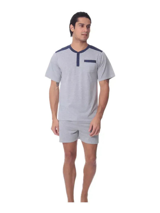 Lydia Creations Summer Men's Pyjama Pants Gray Melange