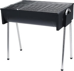 Karvounis Rostfreier Stahl Tragbarer Holzkohlegrill 46x46cm