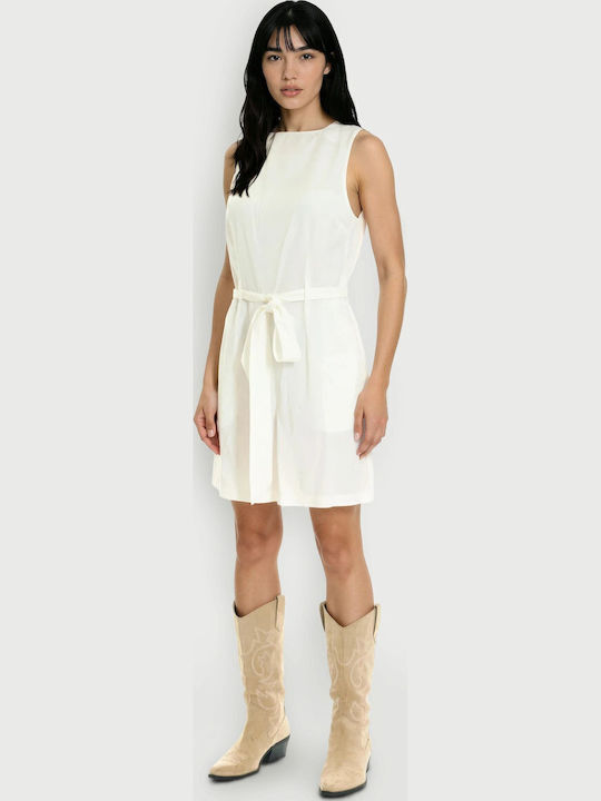 Funky Buddha Women's Sleeveless White Jumpsuit