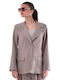 Aris Tsoubos Long Women's Blazer Taupe
