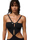 One-Piece Swimsuit with Cutouts Onyx