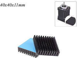 Ψύκτρα Αλουμινίου Αυτοκόλλητο 40x40x11mm Nema 17 Stepper Motor 3d Printer Cnc X20074