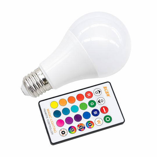 Intelligente LED Glühbirne 10W für Fassung E27 und Form A70 RGB