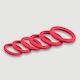 Silicone Cock Ring Set Male Collection Silicone Flexible Round Red Cock Rings