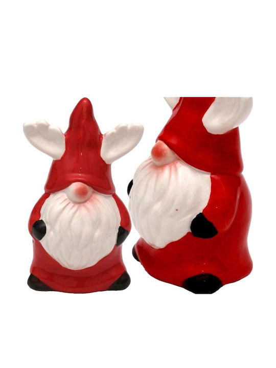 Dekorative Weihnachtsmann Roter Keramik 11,5x7,5x6cm