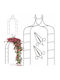 Garden Arch from Metal in Bronze Colour 135x38x245cm