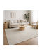 Shaggy Geometric Covor Living Rectangular Crem Gri 110x300cm