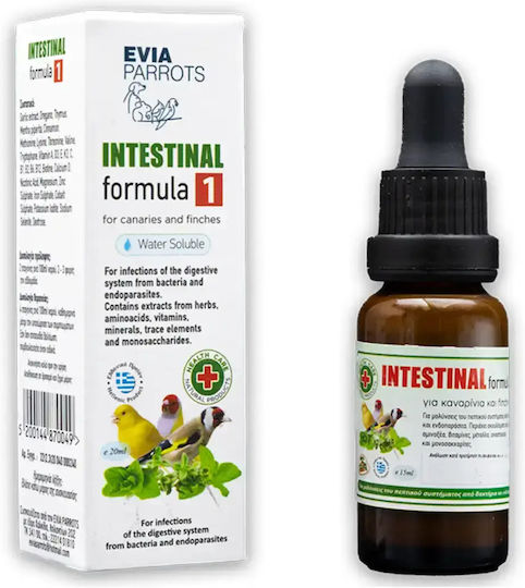 Evia Parrots Intestinal Formula 1 – Gastrointestinal Protection for Songbirds 20ml
