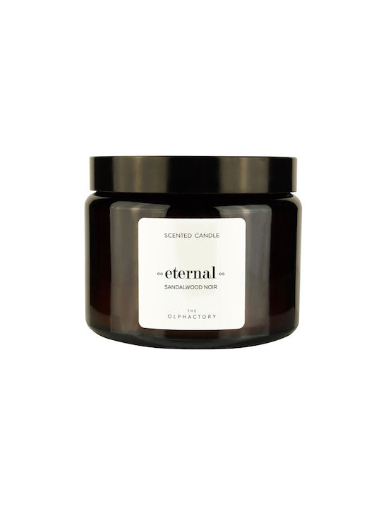 Sandelholz Noir Pflanzliches Aromatisches Kerzen Gefäß Deckel 360gr Eternal Olphactory