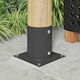 vidaXL Post Support for Garden Fence Made of Metal 18x18x15cm 12 Pieces