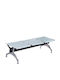 Dreisitziger Wartesessel in Grau Farbe 150x50x40cm
