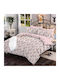 Marwa Cotton Duvet Cover Set 160x240cm Single with Pillowcase Pink