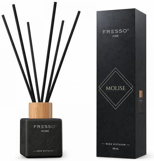Fresso Home Fragrance Stick Molise 100 Ml Premium Home Reed Disseminator Flowscent Black Glass Bottle Black Sticks Fiberglass 1 Piece 390020/fre Fresso 5905979390020