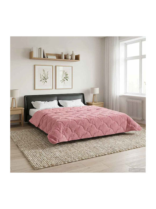vidaXL Pătură Fleece Supraînălțată 220x260 cm Roz