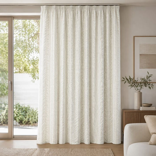 Galifas Κουρτίνα με Τρέσα Ivory 270x280εκ.