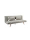 La Spezia Τριθέσιος Καναπές Κρεβάτι Off White 188x81x88εκ.
