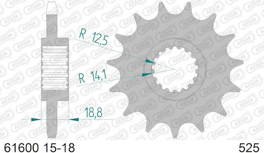 AFAM Vorderes Ritzel Für Aprilia RST 1000 / Tuono