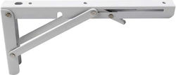 X-IT Eckregal aus Metall in Weißes Farbe 195x400mm