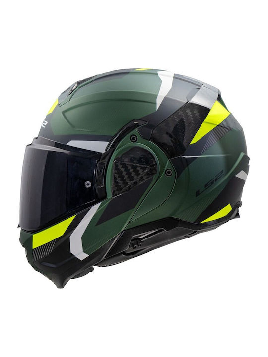 LS2 Advant II Triple Olive Κράνος Μηχανής Flip-...