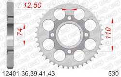 Afam Steel Rear Sprocket 530 Chain Code 12401-36