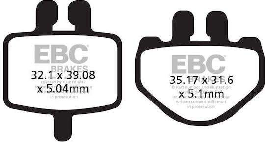 Ebc Brakes Мотоциклетни Накладки Fa485tt Комплект 1 Диск