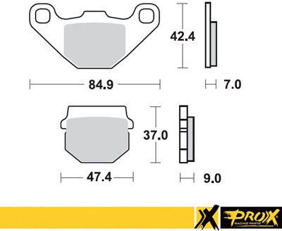 Plăcuțe Frână Față Prox Kx80 '88-96 + Rm80 '86-95 Echivalent Cu Ebc Fa083r