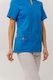 Masstex Weibliche Medizinische Bluse Blau