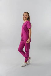 Masstex Unisex Ιατρική Μπλούζα Μωβ