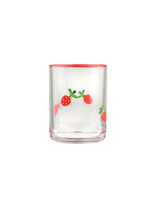 Estia Set Pahare de Apă din Sticlă în Culoare Roșie 420ml 6 Bucăți