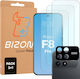 Bizon Glass Clear Set Protecție 4în1 3 Folii Sticlă Ecran + 1 Foliă Sticlă Cameră Compatibil Xiaomi Poco F8 Pro Transparent