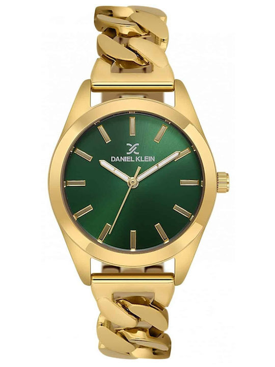 Daniel Klein Ανδρικό Ρολόι 32mm Μπαταρίας με Χρυσό Μεταλλικό Μπρασελέ