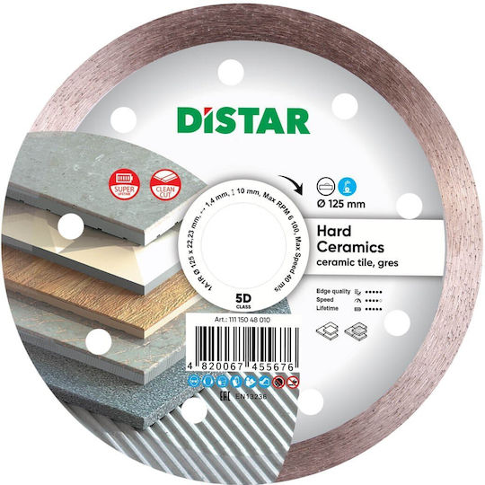Tile Cutting Disc 1a1r Hard Ceramics 125 Mm
