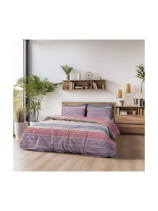 Lino Home Serica Σετ Μαξιλαροθήκες Λιλά 52x75εκ.