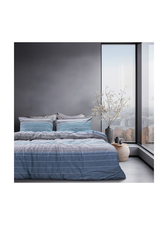 Lino Home Serica Σετ Μαξιλαροθήκες Πετρόλ 52x75εκ.