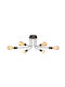 Candelabru Retro 6 X E27 Negru Ip20 200 X 660 Mm Max 6 X 18 W