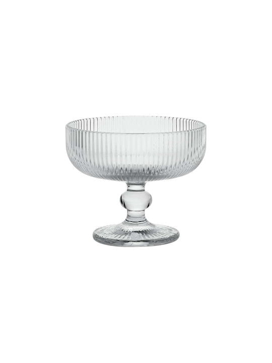 Cryspo Trio Noris Serving Bowl Ice Cream Round Glass Transparent 6 Pieces