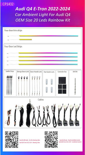 Bizzar Atmosphärische Beleuchtung Audi Q4 E-tron 2022-2024 Oem Ambient Light Kit