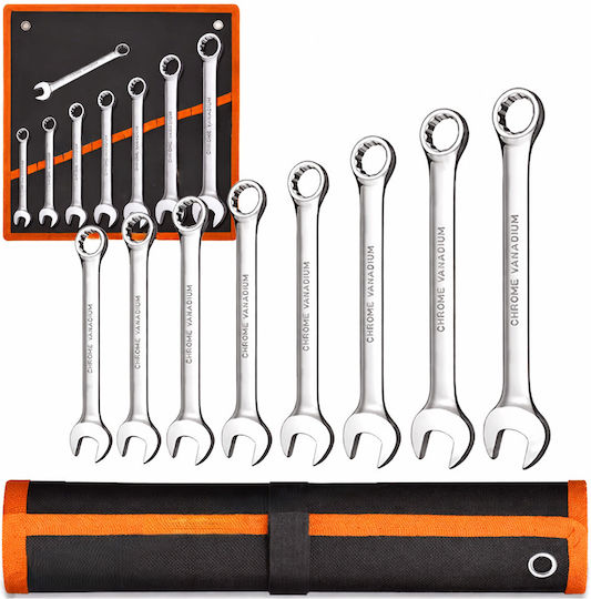 Set 8 Chei Poligonale Zola 8 10 12 13 14 17 19 22 Mm Mâner Ergonomic Oțel Crv Carcasă De Depozitare