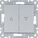 Hager Lumina Recessed Wall Switch Without Frame Silver