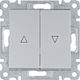 Hager Lumina Recessed Wall Switch Without Frame Silver