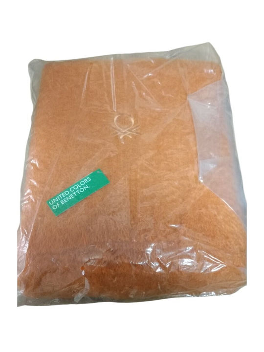 Benetton Mohair Sesselüberwurf 130x160cm Orange