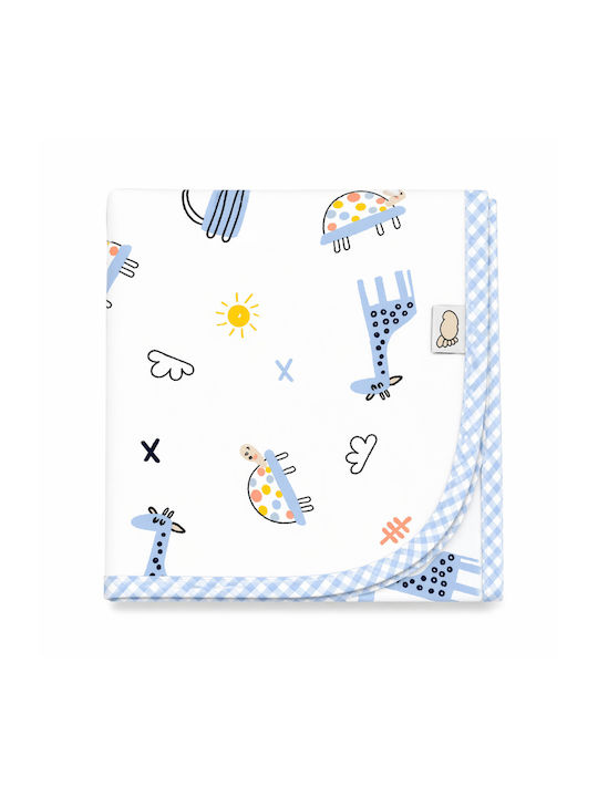 Figlio Bino Flannel Swaddle Blanket Light Blue