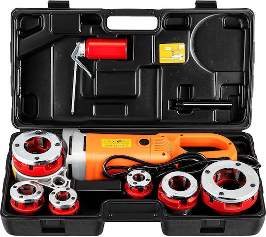Vevor Mașină Portabilă de Filetat 2300w 220v Eu Filetator Electric Pentru Țevi 1/2"–2" 6 Filiere Incluse 22 Rpm Motor din Cupru Sistem Reversibil Cutie de Transport Țevi Metalice Galvanizate din Plastic Profesional