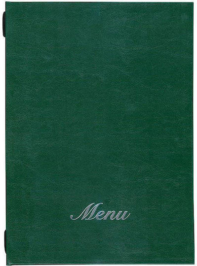 Next Menu Holder made of PU Leather in Green Colour 23x32 cm Set of 10 Pieces Basic