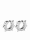 Theodora's Jewellery Men's Hoop Earrings with Clip Made of Steel Jt-E7310-Silver