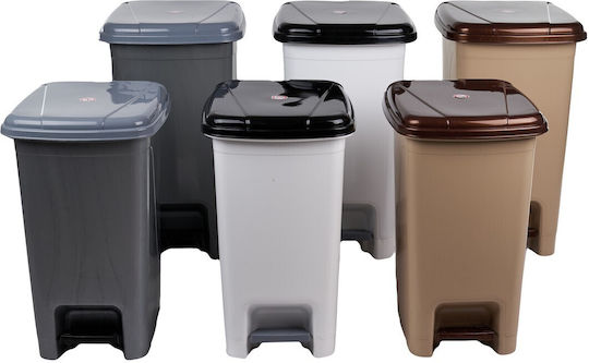 Klikareto Slim Coș de Gunoi Plastic cu Pedală Gri 60l Klikareto Slim Coș de Gunoi Plastic cu Pedală Gri 60l